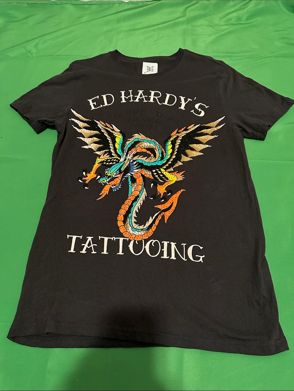 Ed Hardy Official  T-Shirt
NWOT Sz M Ed Hardy T-Shirt Dragon Rhinestone Tattoo
